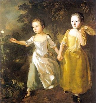 Thomas Gainsborough The Painter Daughters Chasing a Butterfly